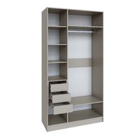 Шкаф Мадрид 1.2 с 3 ящ. внутри с зеркалом кашемир